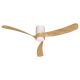 Lustre cu ventilator - Lustra LED cu ventilator si telecomanda NEMO L alb/lemn
