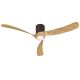 Lustre cu ventilator - Lustra LED cu ventilator si telecomanda NEMO L negru/lemn
