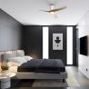 Lustra LED cu ventilator si telecomanda NEMO L ceramica/lemn