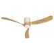 Lustre cu ventilator - Lustra LED cu ventilator si telecomanda NEMO L ceramica/lemn