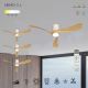 Lustre cu ventilator - Lustra LED cu ventilator si telecomanda NEMO L ceramica/lemn