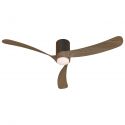 Lustra LED cu ventilator si telecomanda NEMO II L negru/nuc