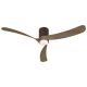 Lustre cu ventilator - Lustra LED cu ventilator si telecomanda NEMO II L negru/nuc
