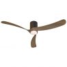 Lustra LED cu ventilator si telecomanda NEMO II L negru/nuc