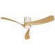 Lustre cu ventilator - Lustra LED cu ventilator si telecomanda NEMO M ceramica/lemn