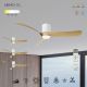 Lustre cu ventilator - Lustra LED cu ventilator si telecomanda NEMO II M alb/lemn