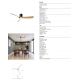 Lustre cu ventilator - Lustra LED cu ventilator si telecomanda NEMO II M negru/lemn