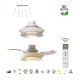 Lustre cu ventilator - Lustra LED cu ventilator palete retractabile ACONCAGUA alb