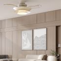 Lustra LED cu ventilator palete retractabile ACONCAGUA alb
