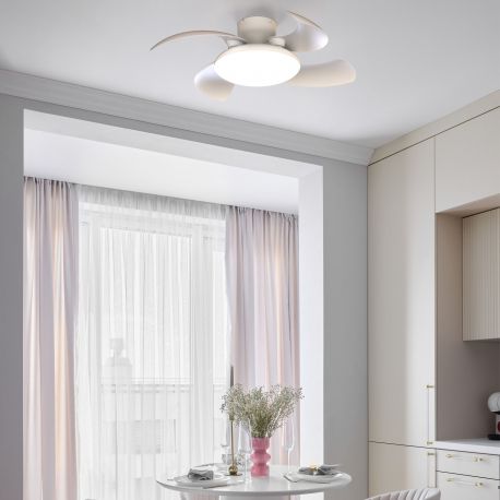 Lustre cu ventilator - Lustra LED cu Ventilator si telecomanda ALOHA II alb
