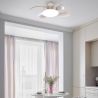 Lustra LED cu Ventilator si telecomanda ALOHA II alb