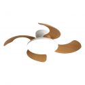 Lustra LED cu Ventilator si telecomanda ALOHA II alb/ lemn