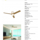 Lustre cu ventilator - Lustra LED cu ventilator si telecomanda CERAMICA L alb/ lemn