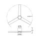 Lustre cu ventilator - Lustra LED cu ventilator si telecomanda CERAMICA L alb/ lemn