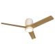 Lustre cu ventilator - Lustra LED cu ventilator si telecomanda CERAMICA L alb/ lemn