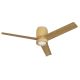 Lustre cu ventilator - Lustra LED cu ventilator si telecomanda CERAMICA L bej/ lemn