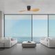 Lustre cu ventilator - Lustra LED cu Ventilator si telecomanda SURFER negru/ lemn