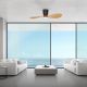 Lustre cu ventilator - Lustra LED cu Ventilator si telecomanda SURFER negru/ lemn