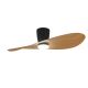 Lustre cu ventilator - Lustra LED cu Ventilator si telecomanda SURFER negru/ lemn