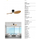 Lustre cu ventilator - Lustra LED cu Ventilator si telecomanda SURFER negru/ lemn