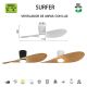Lustre cu ventilator - Lustra LED cu Ventilator si telecomanda SURFER alb/ lemn