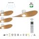 Lustre cu ventilator - Lustra LED cu Ventilator si telecomanda SURFER alb/ lemn