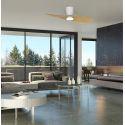 Lustra LED cu Ventilator si telecomanda SURFER alb/ lemn