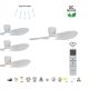 Lustre cu ventilator - Lustra LED cu Ventilator si telecomanda SURFER alb
