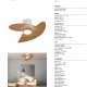 Lustre cu ventilator - Lustra LED cu Ventilator si telecomanda ONA alb/ lemn