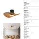 Lustre cu ventilator - Lustra LED cu Ventilator si telecomanda NENUFAR negru/ lemn