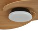 Lustre cu ventilator - Lustra LED cu Ventilator si telecomanda NENUFAR negru/ lemn
