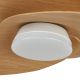 Lustre cu ventilator - Lustra LED cu Ventilator si telecomanda NENUFAR alb/ lemn