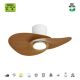 Lustre cu ventilator - Lustra LED cu Ventilator si telecomanda NENUFAR alb/ lemn