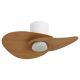 Lustre cu ventilator - Lustra LED cu Ventilator si telecomanda NENUFAR alb/ lemn