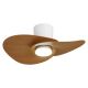 Lustre cu ventilator - Lustra LED cu Ventilator si telecomanda NENUFAR alb/ lemn