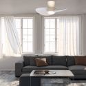 Lustra LED cu Ventilator si telecomanda NENUFAR alb
