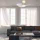 Lustre cu ventilator - Lustra LED cu Ventilator si telecomanda NENUFAR alb