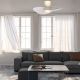 Lustre cu ventilator - Lustra LED cu Ventilator si telecomanda NENUFAR alb