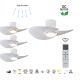 Lustre cu ventilator - Lustra LED cu Ventilator si telecomanda NENUFAR alb