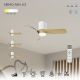 Lustre cu ventilator - Lustra LED cu Ventilator si telecomanda NEMO alb/lemn