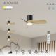 Lustre cu ventilator - Lustra LED cu Ventilator si telecomanda NEMO negru/lemn