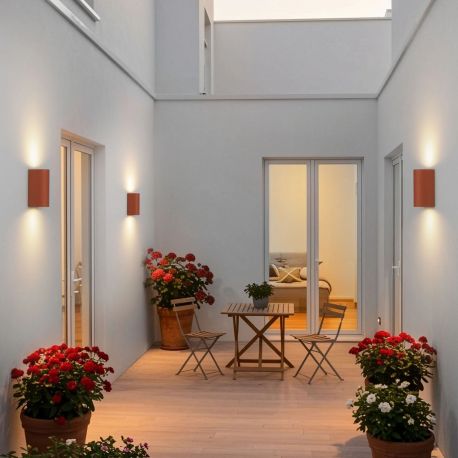 Aplice - Aplica exterior iluminat sus si jos IP65 BROM maro portocaliu