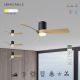 Lustre cu ventilator - Lustra LED cu Ventilator si telecomanda NEMO M negru/lemn