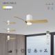 Lustre cu ventilator - Lustra LED cu Ventilator si telecomanda NEMO M alb/lemn