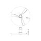Lustre cu ventilator - Lustra LED cu Ventilator si telecomanda NEMO M alb/lemn