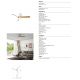 Lustre cu ventilator - Lustra LED cu Ventilator si telecomanda NEMO M alb/lemn