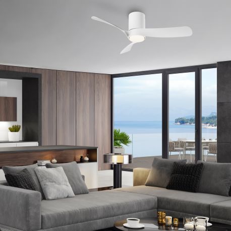 Lustre cu ventilator - Lustra LED cu Ventilator si telecomanda NEMO M alb