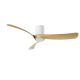 Lustre cu ventilator - Lustra LED cu Ventilator si telecomanda NEMO G alb/lemn