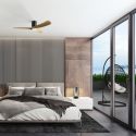 Lustra LED cu Ventilator si telecomanda NEMO G negru/lemn