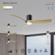 Lustre cu ventilator - Lustra LED cu Ventilator si telecomanda NEMO G negru/lemn